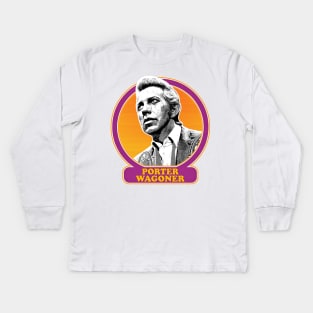 Porter Wagoner / Old School Retro Style Fan Design Kids Long Sleeve T-Shirt